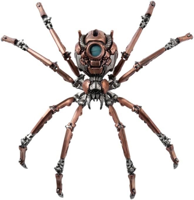 Mechanical Spider Figurine, Poseable Steampunk Gothic Robot Statue