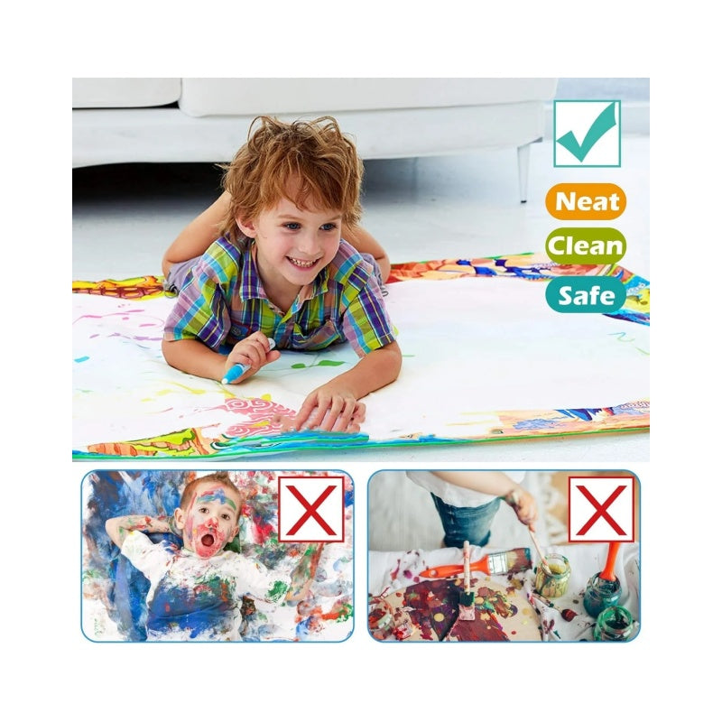 Mess-Free Magic Water Drawing Mat for Toddlers – Reusable & Portable