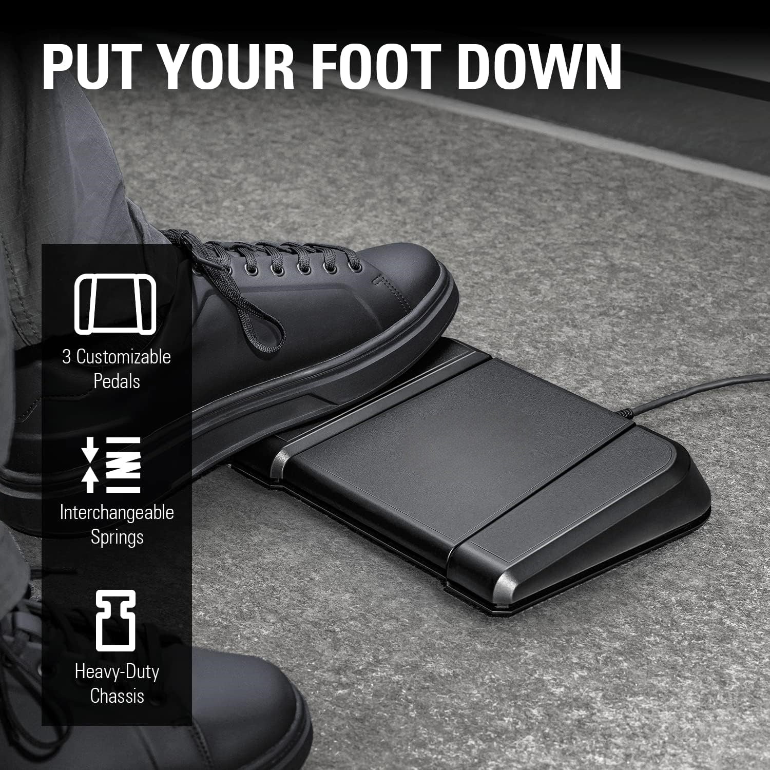 Hands-Free Studio Controller with 3 Footswitches