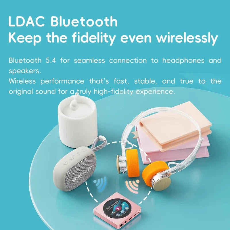 Retro Disc-Style Portable Hi-Fi Music Player | Touchscreen | Dual DAC | 12H Battery