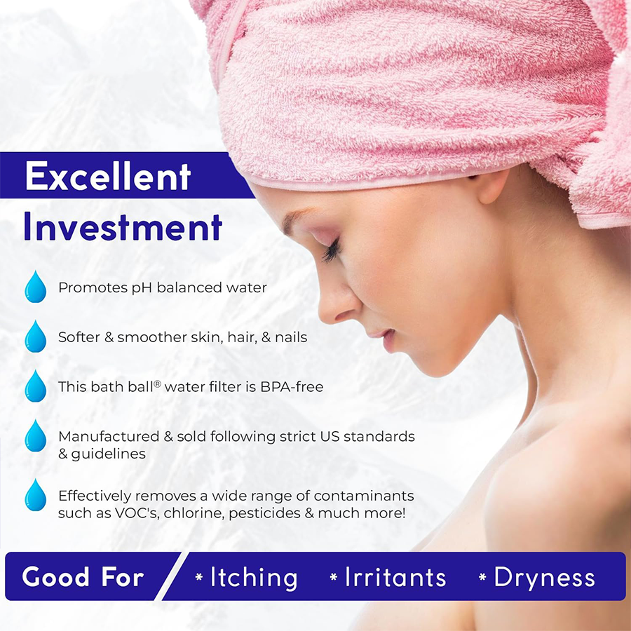 Premium Bath Ball Water Purifier - Three-Stage Filtration