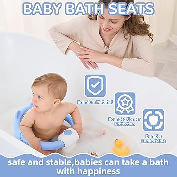 Non-Slip Baby Bath Seat – Easy Sit Support for Safe & Comfortable Bath Time