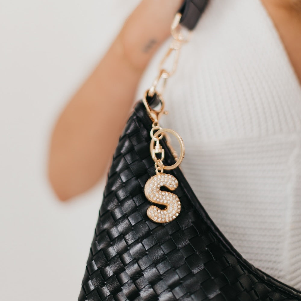 Diamond Initial Bag Charm - LIVE SALE SAMPLE/OPEN PRODUCT