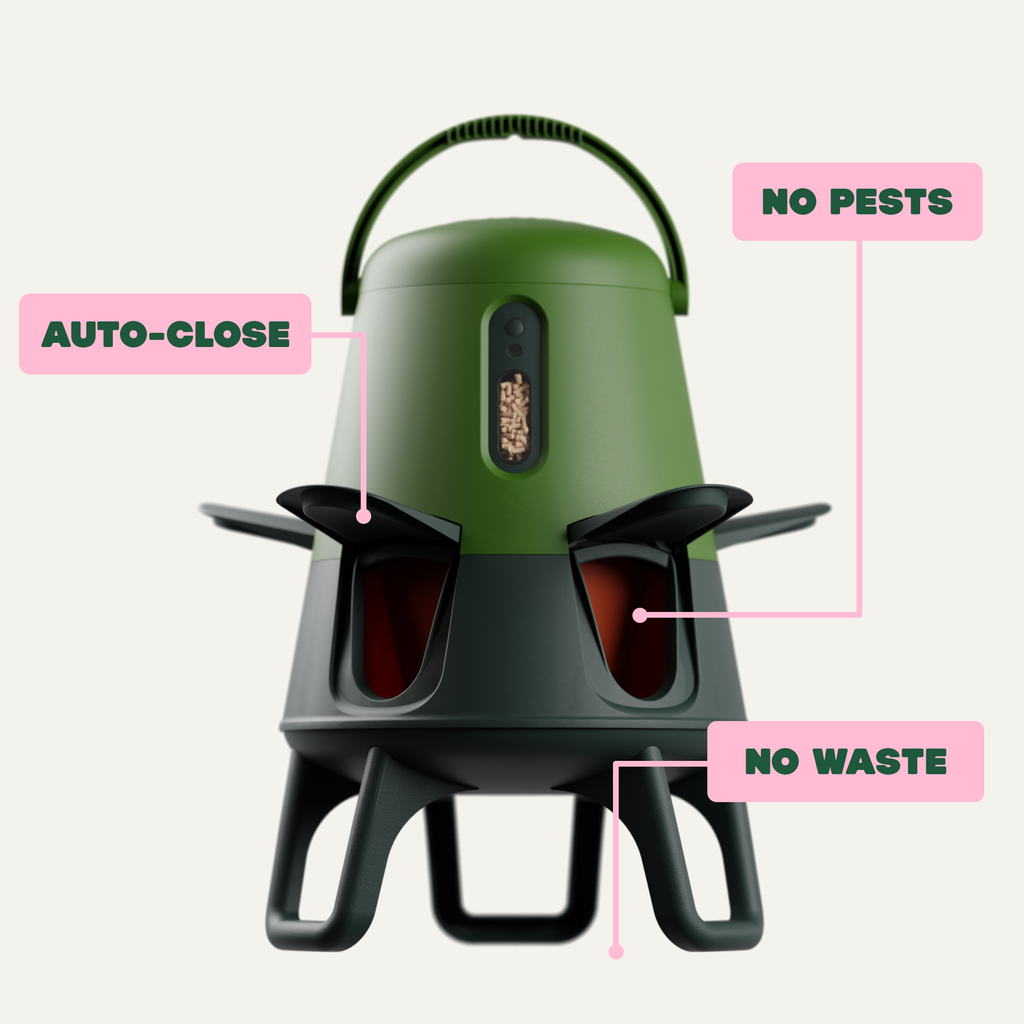 Smart No-Waste Chicken Feeder – 12LB Automatic Poultry Feeding System