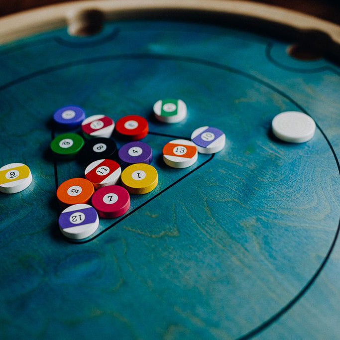 Mini Pool Table – Handcrafted 68cm Smooth-Rolling Rotating Board