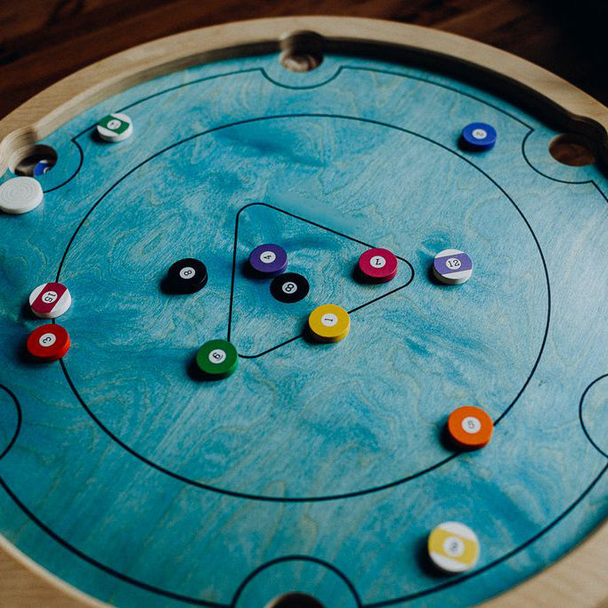 Mini Pool Table – Handcrafted 68cm Smooth-Rolling Rotating Board